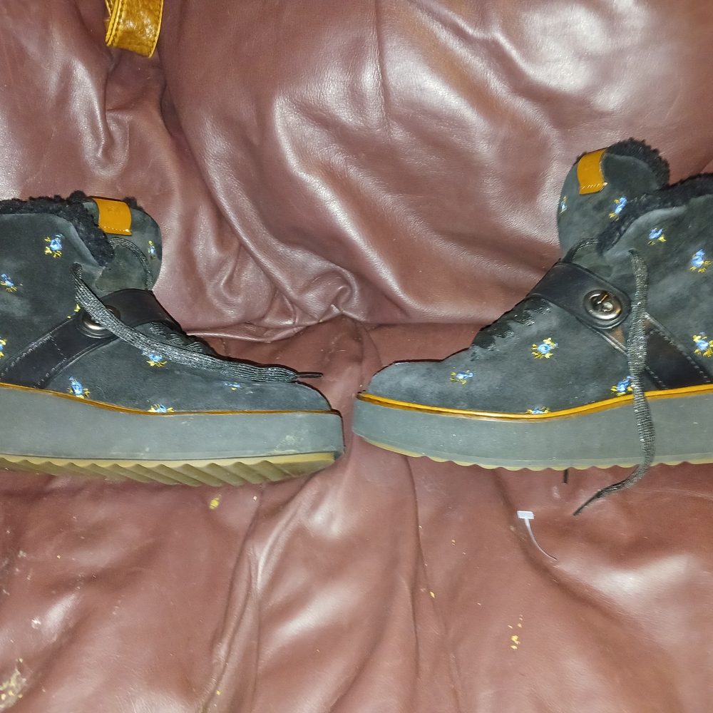 Coach Black and Yellow Ankle Boots - Picture 3 of 5